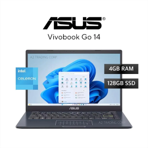 Portátil Asus Vivobook E410KA CL4128 FHD 14" Procesador Intel Celeron N4500 4Gb RAM 128Gb Emmc Win 11 Home Star Black
